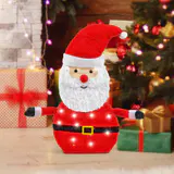 LED Festão dobrável cintilante Papai Noel Vermelho Branco (70cm)