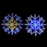 LED Floco de neve estrelado com tom duplo quente-frio (50cm)