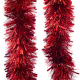 Festão vermelho robusto com corte misto (2m)