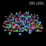 100 LED cordões de luzes solares múltiplas (4.95m)