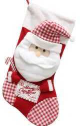 Meia robusta com motivo de Papai Noel 3D (80cm)
