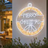 LED Luz de corda com motivo de bola de Natal de Feliz Natal