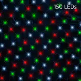 150 LED Rede Solar Luz Vermelho-Branco-Verde