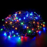 100 Baterias LED Multicolorido Luzes em Jarra com Temporizador