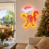 Biscoito de gengibre com bengala doce em LED Neonflex (40.5cm)