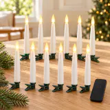 Velas LED com prendedor e controle — 12 unidades