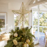 Estrela de topo de árvore metálica (25cm)
