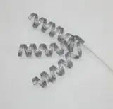 Haste de redemoinho com brilho prateado (80cm)