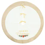 Saia de árvore de poinsétia creme (120cm)