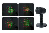 Padrão/pontos vermelhos e verdes do laser de movimento