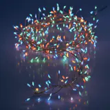 100 LED Luzes de fio de prata operadas por bateria multicoloridas (1m)