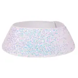 Colar de árvore de lantejoulas brancas iridescentes