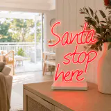 LED Neonflex Papai Noel Parada Aqui na Base (37cm)