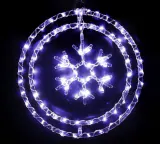 LED Anéis de cristal com motivo floco de neve branco