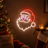 LED Cabeça de Papai Noel Neonflex (34cm)