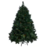 Árvore de cerdas pré-iluminadas - Branco Quente 6ft (1.8m)