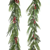 Leafy Fruta decorativa Festão sortido (180cm)