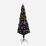 Árvore Slim de Fibra Óptica com LEDs Multicoloridos (1.5m)