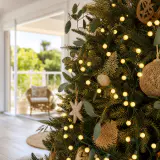 Luzes LED em cachos com frutas decorativas branco quente (20m)