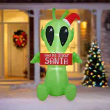 Papai Noel inflável em busca de alienígena (2.1m)