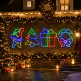 LED Moldura de Cristal USB Motivo Multicor