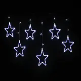 72 LED Luz de cortina estrela operada por bateria branca fria (1.2m)