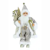 Figura luxuosa do Papai Noel em ouro (45cm)