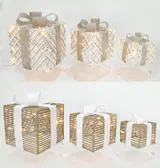 LED Conjunto de presente de corda natural sortido (3 unidades)