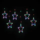 72 LED Cortina de luz estrela operada por bateria multicor (1.2m)