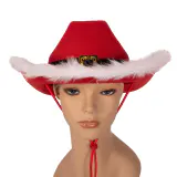 Chapéu de cowboy de natal vermelho