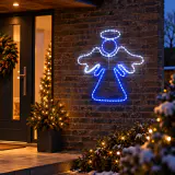 LED Motivo cintilante de anjo com corda de luz