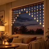 LED Cortina Estrela Dupla Cor (5m)