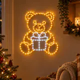 LED Urso acrílico e motivo de presente (42cm)