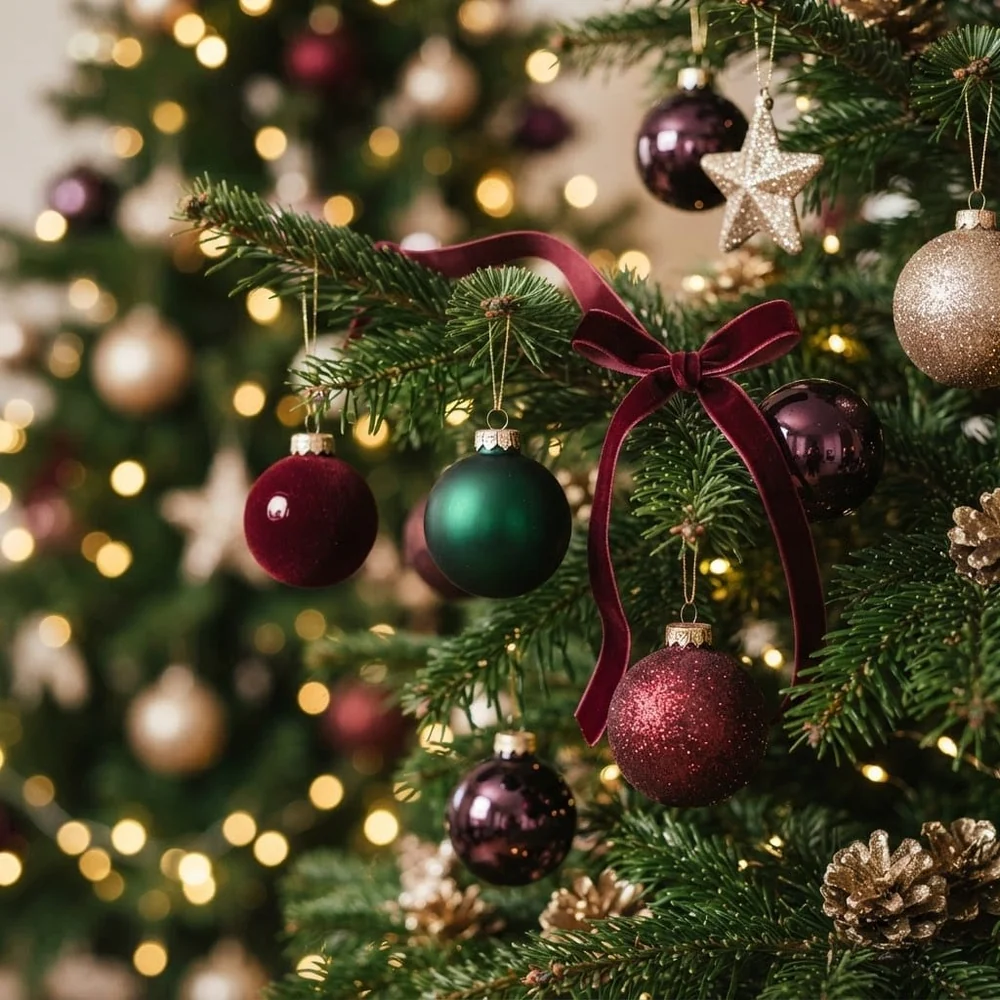 Guia de árvore de Natal decorada