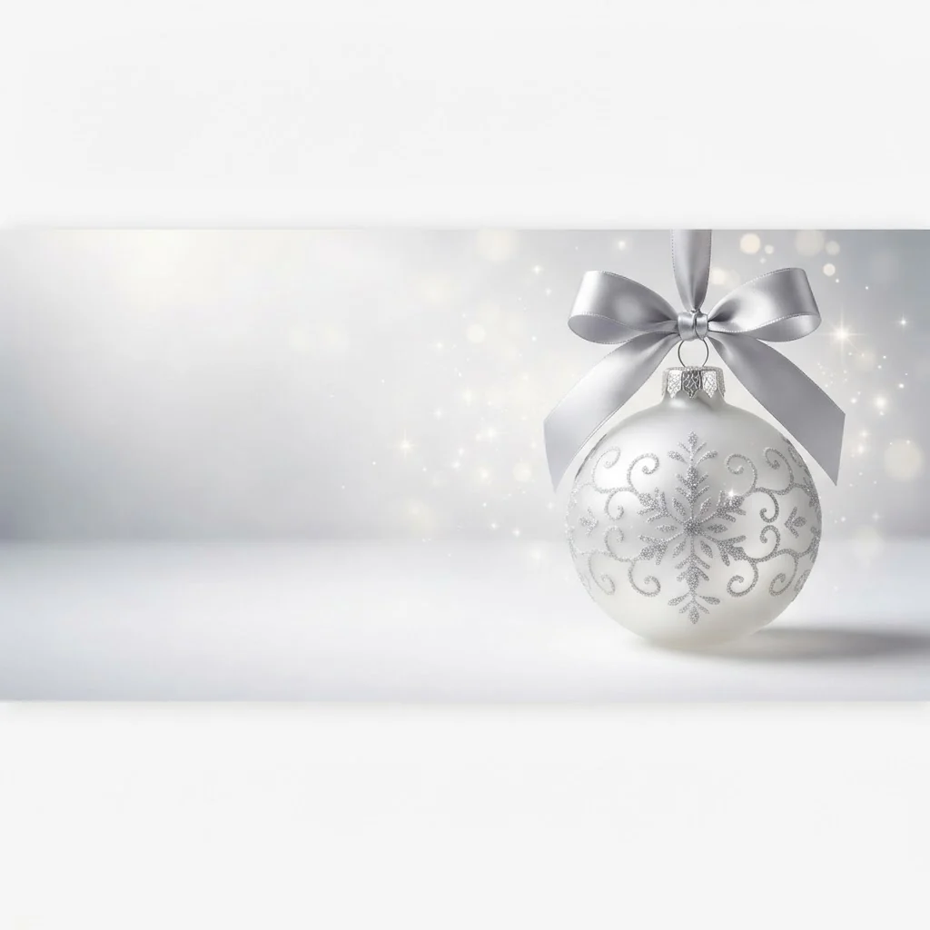 Natal branco e prateado
