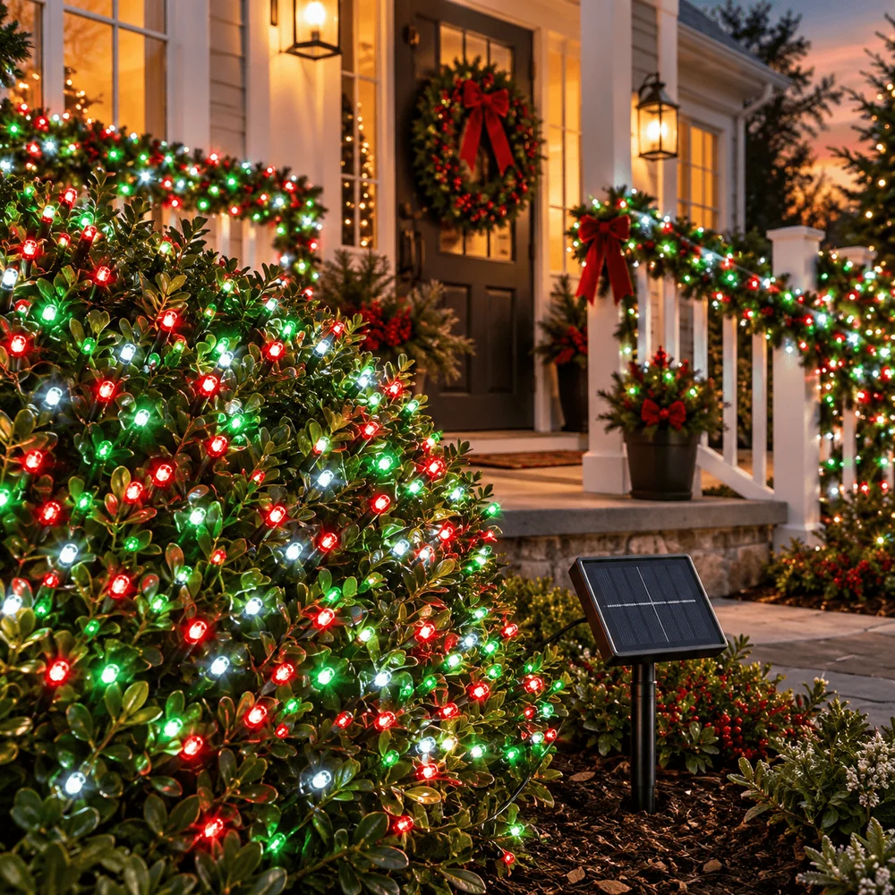LED 200 luzes solares de fadas cor de Natal (9.95m)
